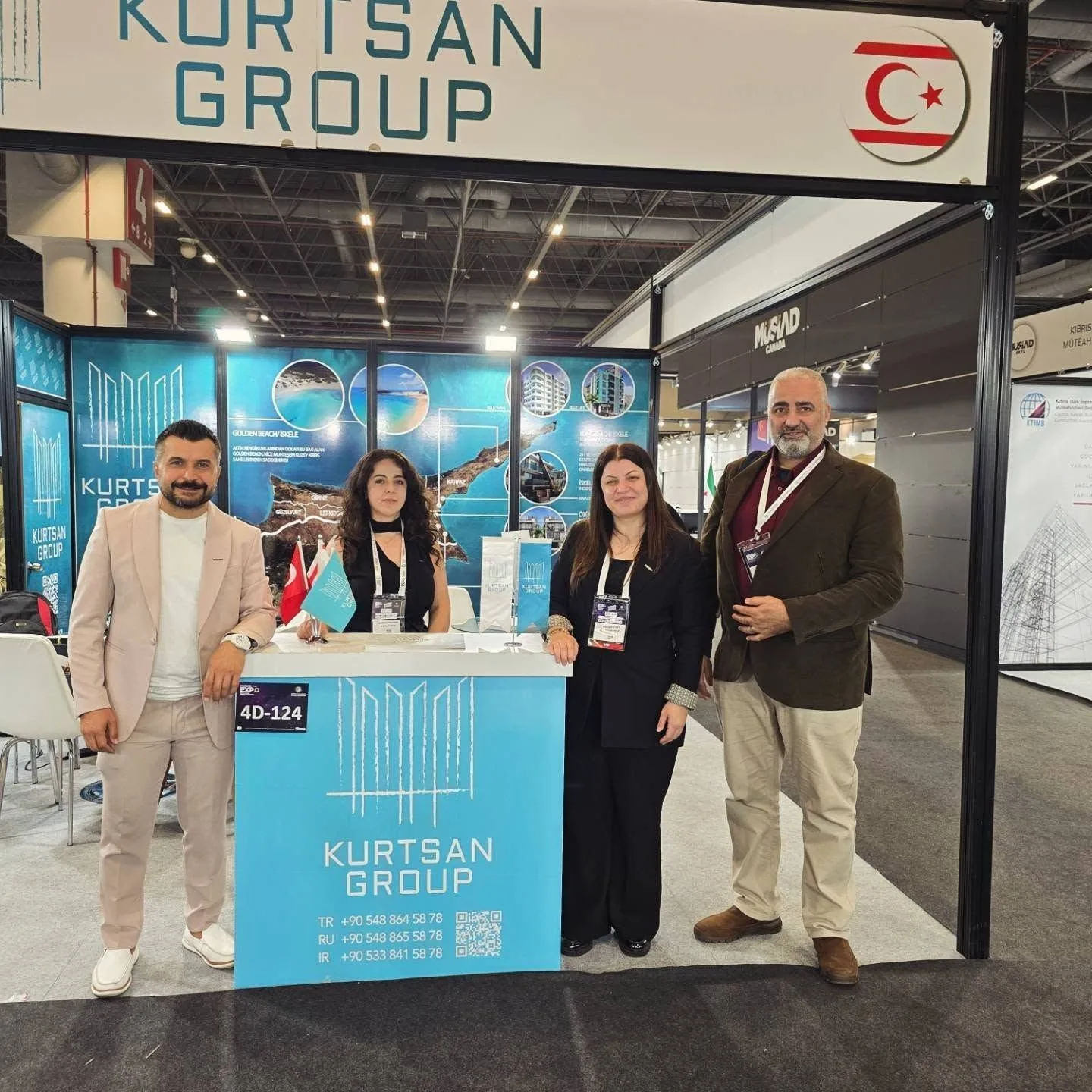 Kurtsan Group staff at the stand's reception desk